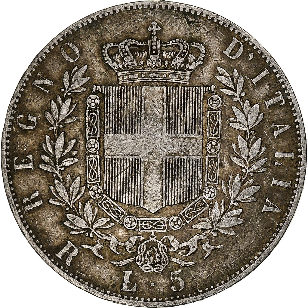 Italy, Vittorio Emanuele II, 5 Lire, 1878, Rome, Silver, VF(20-25), KM:8.4