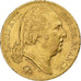 Francia, Louis XVIII, 20 Francs, 1820, Paris, Oro, BB+, Gadoury:1028, KM:712.1
