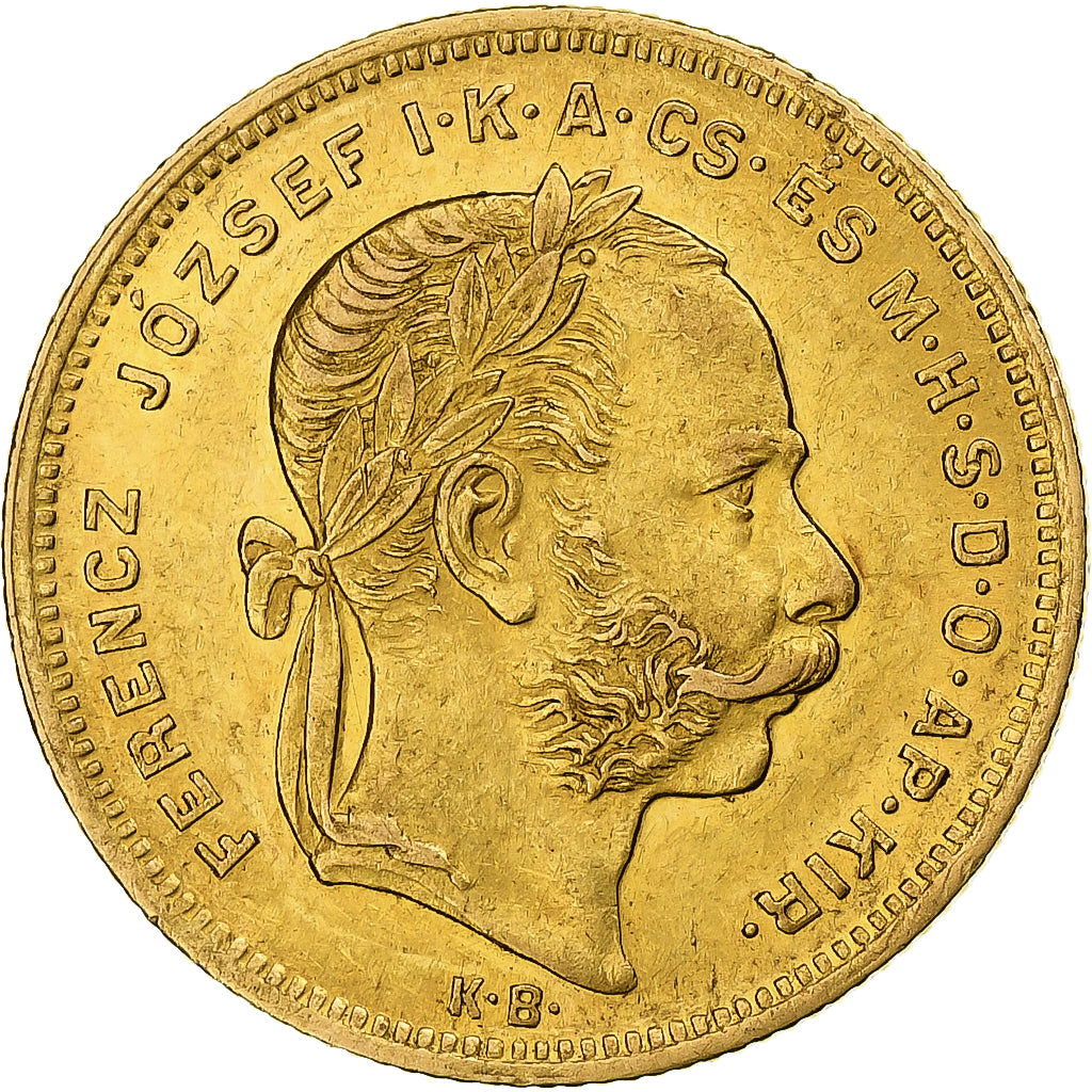 Hongrie, Franz Joseph I, 8 Forint 20 Francs, 1875, Or, SUP, KM:455.1