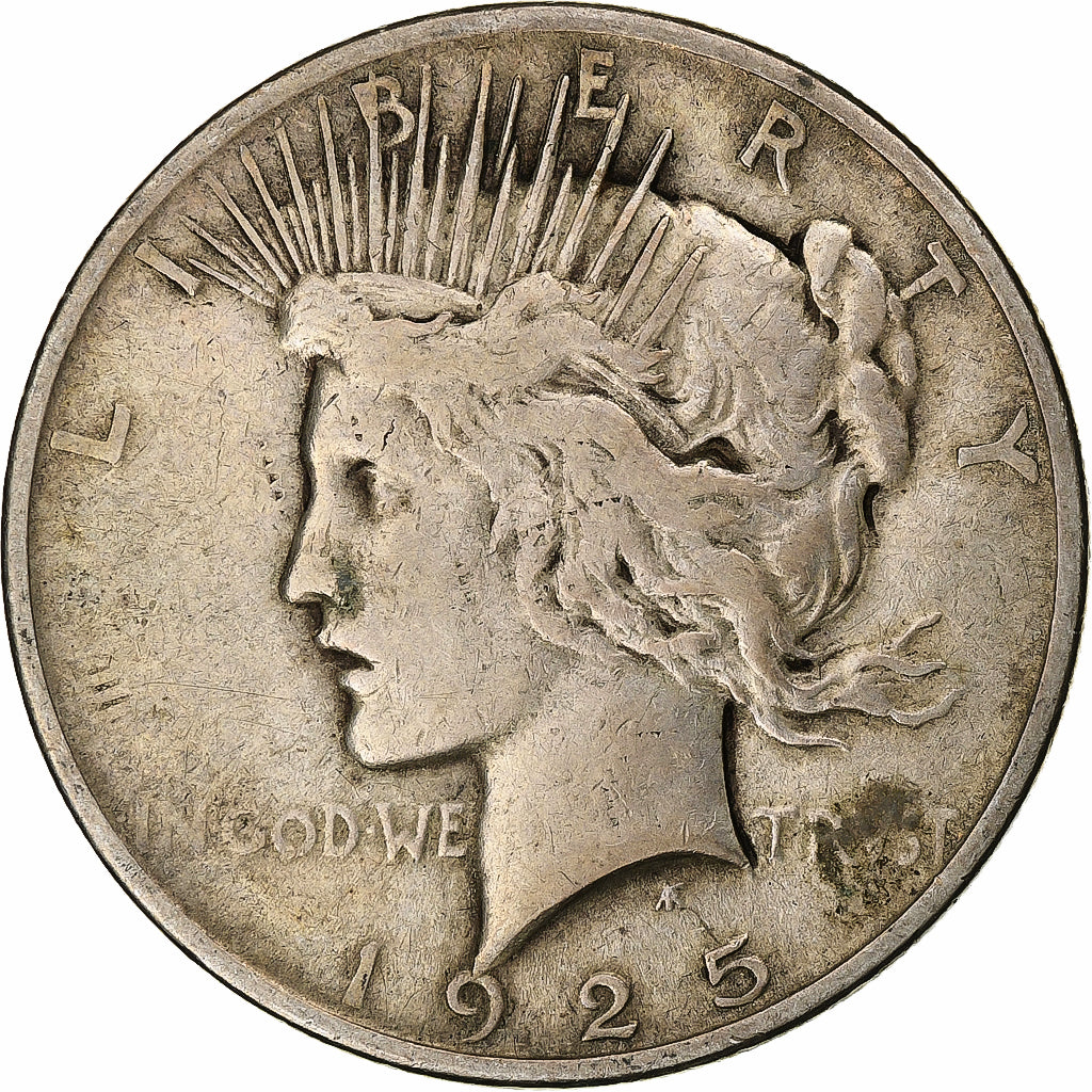 United States, Dollar, Peace Dollar, 1925, Philadelphia, Silver, VF(30-35)