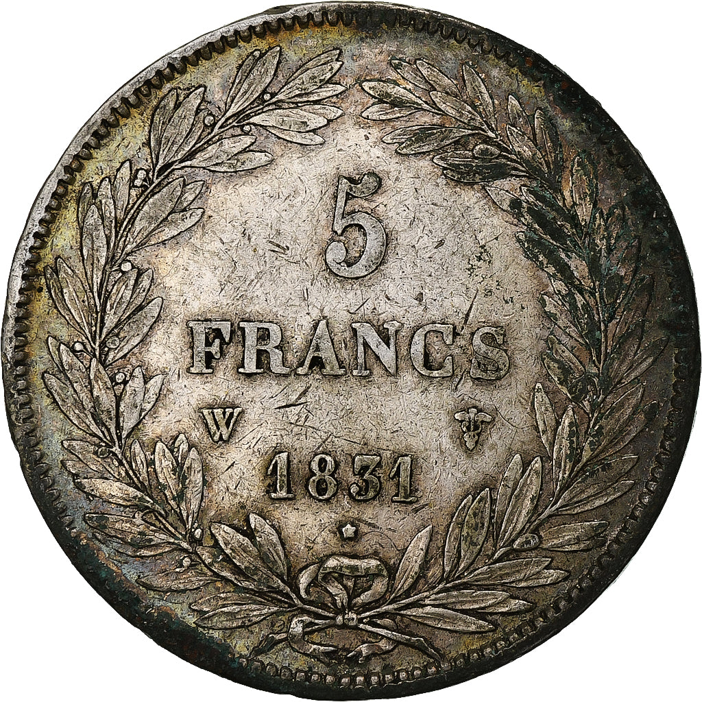 Frankrijk, 5 Francs, Louis-Philippe, 1831, Lille, Zilver, FR+, Gadoury:676