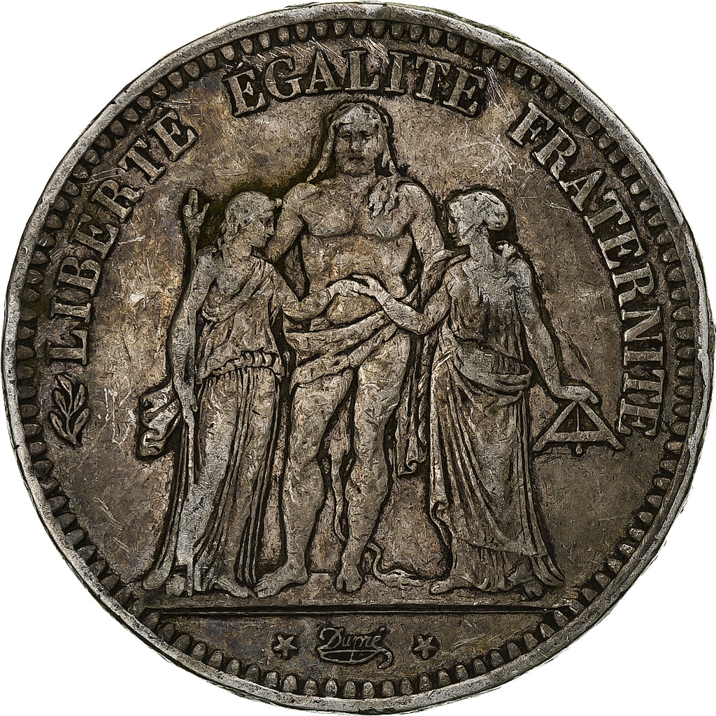 France, 5 Francs, Hercule, 1848, Bordeaux, Argent, TB, Gadoury:683, KM:756.4