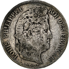 France, 5 Francs, Louis-Philippe, 1835, Bordeaux, Silver, VF(20-25)