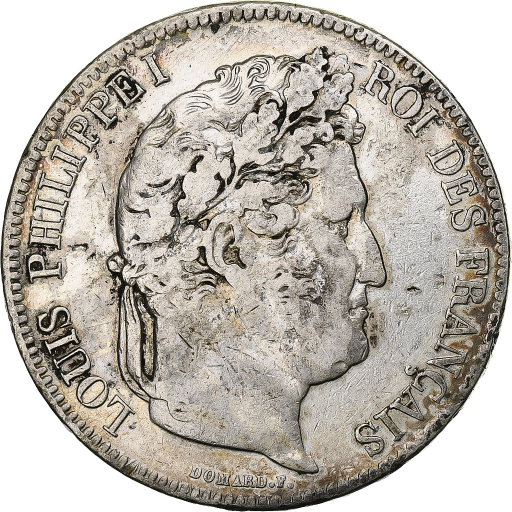 France, 5 Francs, Louis-Philippe, 1833, Toulouse, Silver, VF(20-25)