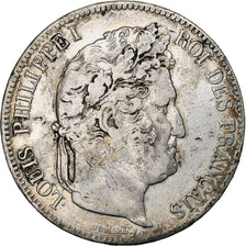 France, 5 Francs, Louis-Philippe, 1833, Toulouse, Silver, VF(20-25)