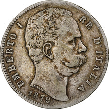 Italië, Umberto I, 5 Lire, 1879, Rome, Zilver, FR+, KM:20