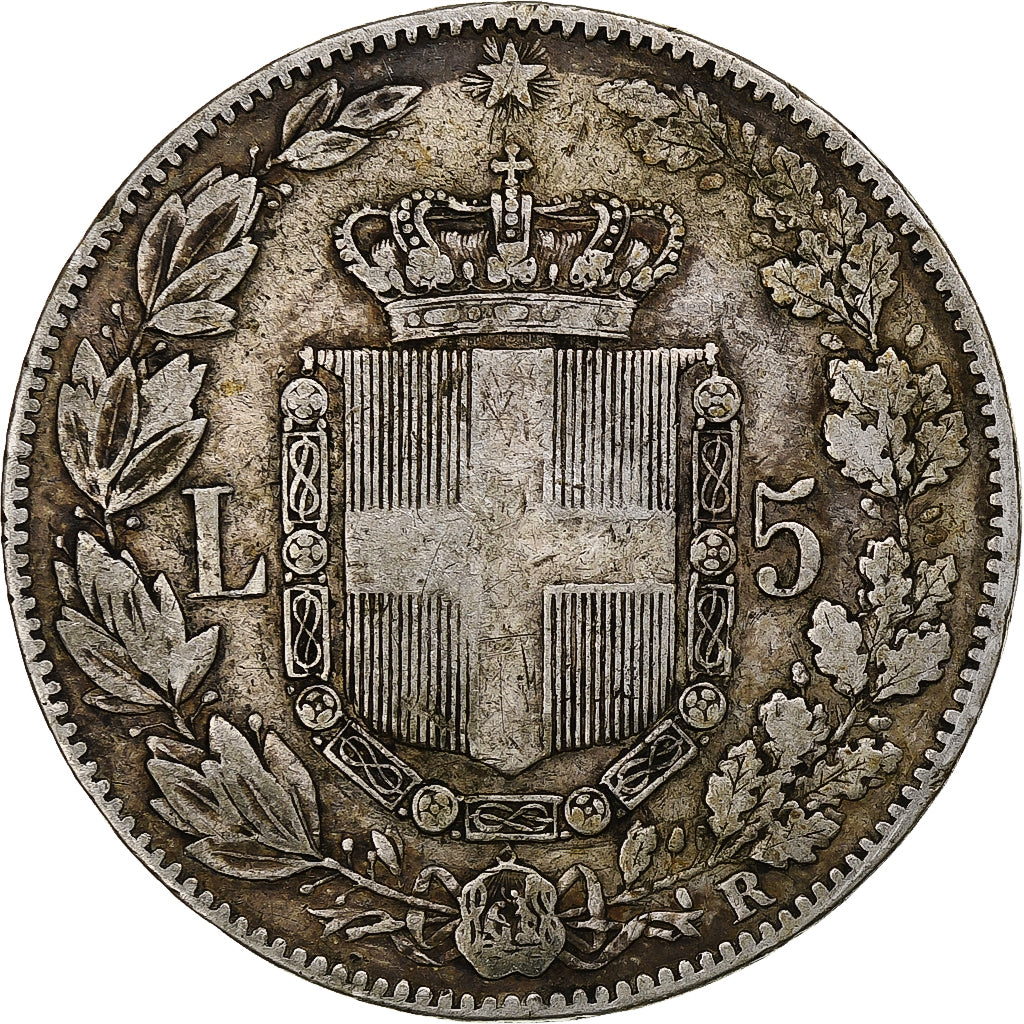 Italy, Umberto I, 5 Lire, 1879, Rome, Silver, VF(30-35), KM:20
