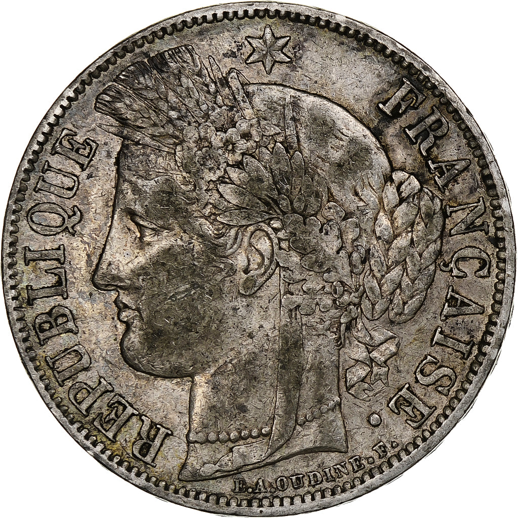 Frankrijk, 5 Francs, Cérès, 1850, Paris, Zilver, FR+, Gadoury:719, KM:761.1