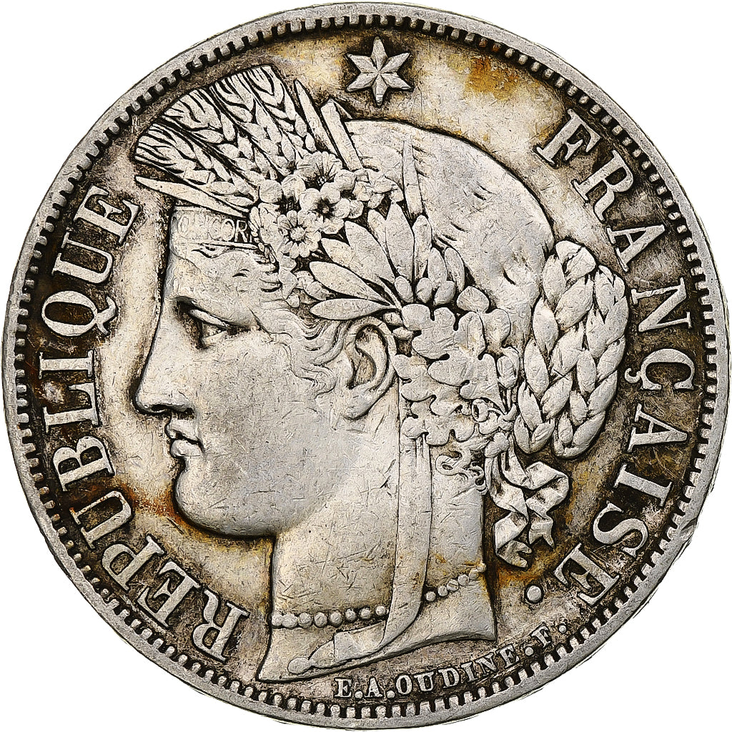 Francia, 5 Francs, Cérès, 1850, Paris, Argento, BB+, Gadoury:719, KM:761.1