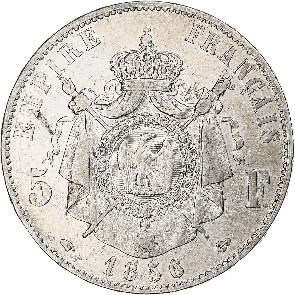 Frankrijk, Napoleon III, 5 Francs, 1856, Paris, Zilver, FR+, Gadoury:734