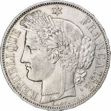 França, 5 Francs, Cérès, 1870, Paris, Prata, EF(40-45), Gadoury:743, KM:818.1