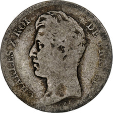 Frankreich, Franc, Charles X, 1827, Lille, Silber, SGE+, Gadoury:450, KM:724.13