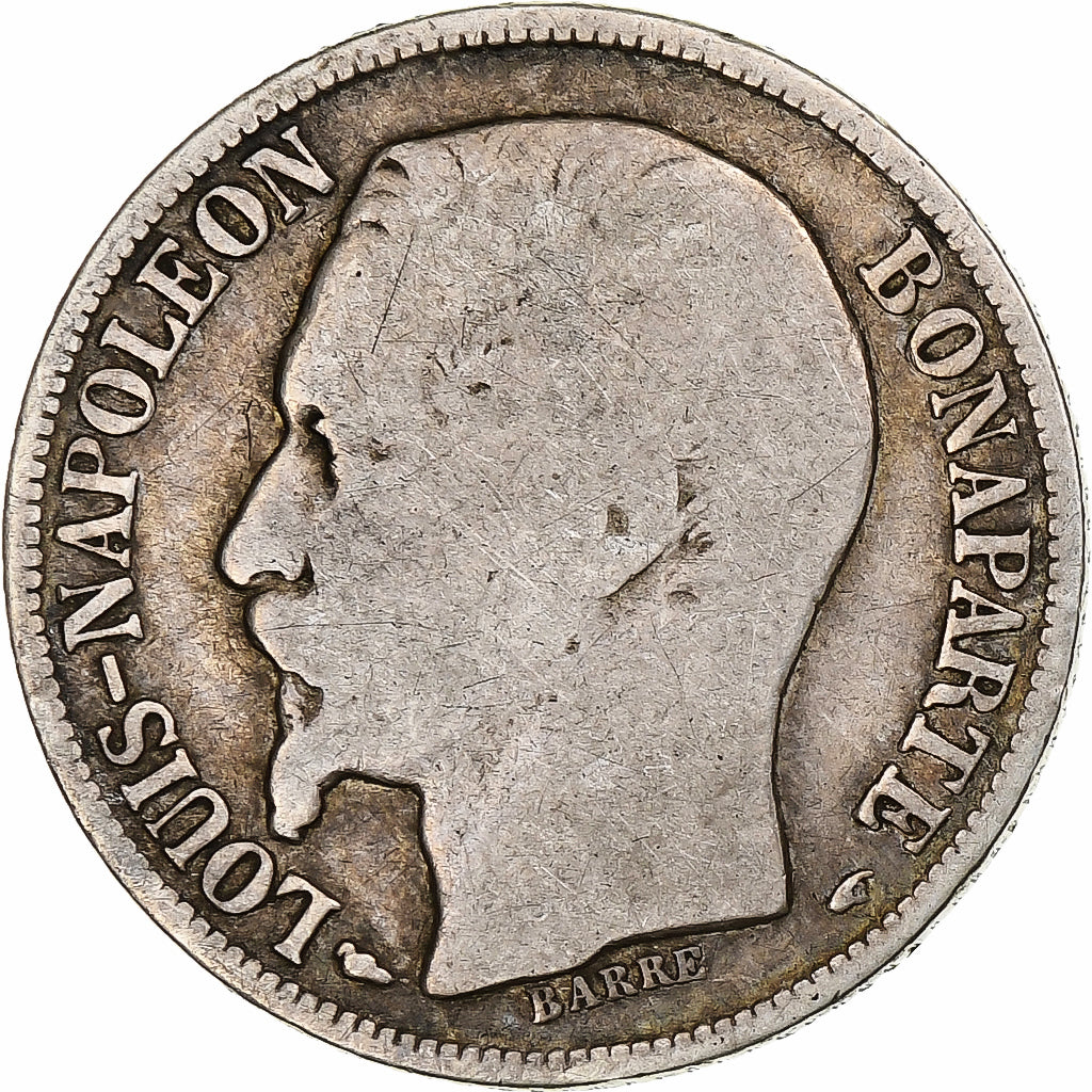 França, Franc, Napoléon III, 1852, Paris, Prata, F(12-15), Le Franc:F.212
