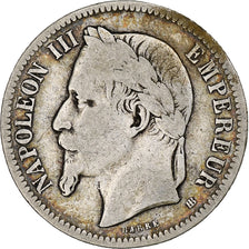 France, Franc, Napoléon III, 1867, Strasbourg, Silver, VF(20-25), Gadoury:463