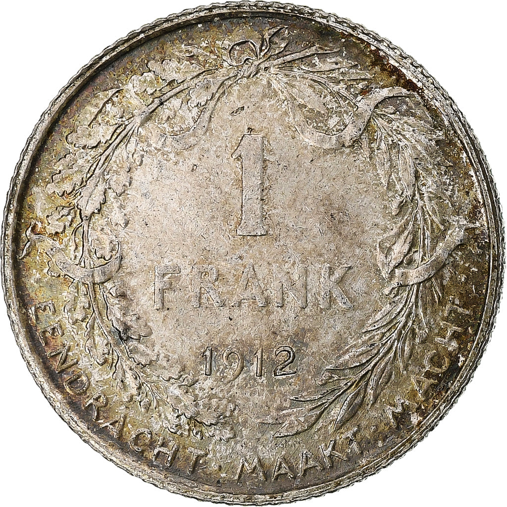 Belgium, Franc, 1912, Silver, AU(55-58), KM:73.1