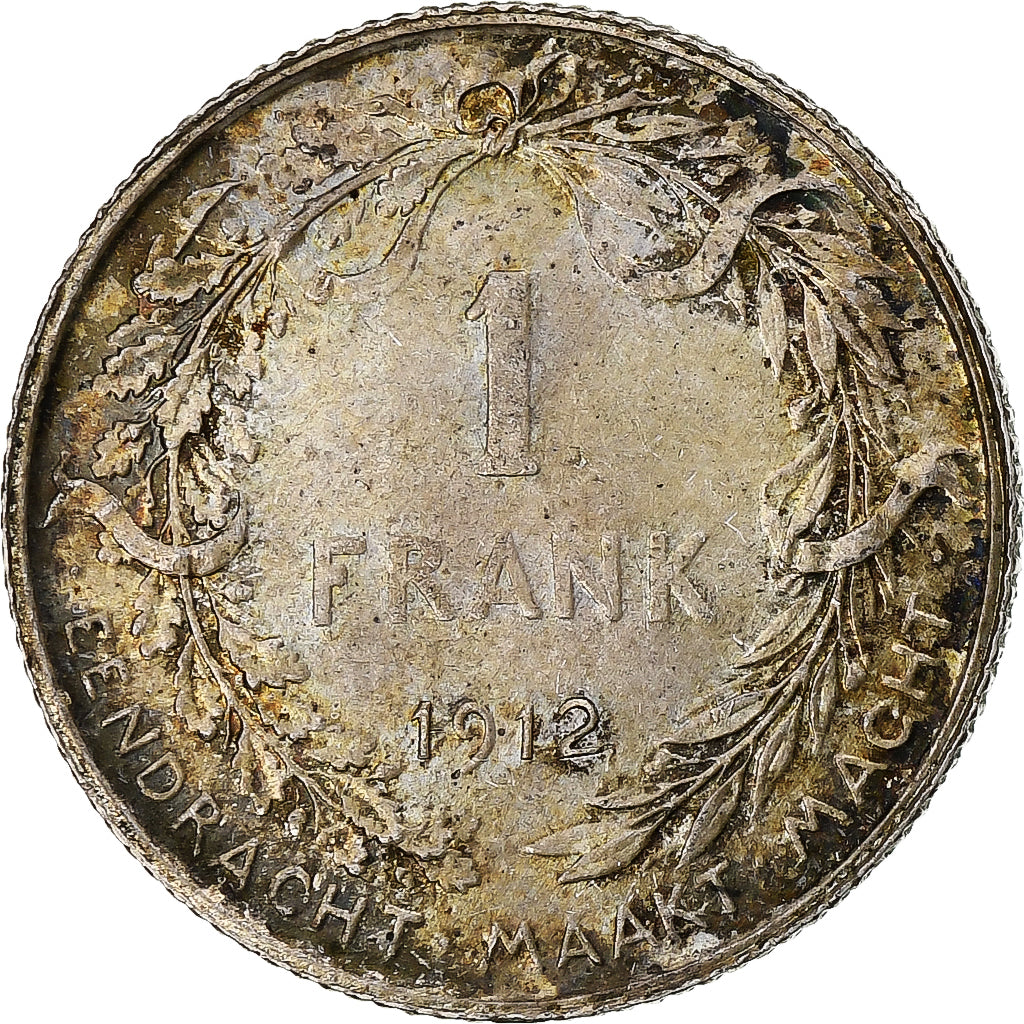 Bélgica, Franc, 1912, Plata, EBC+, KM:73.1