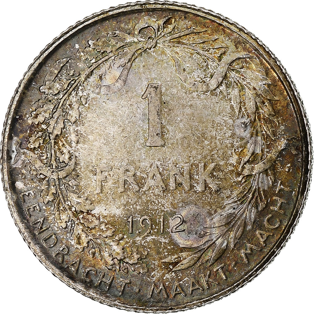 Bélgica, Franc, 1912, Plata, SC, KM:73.1