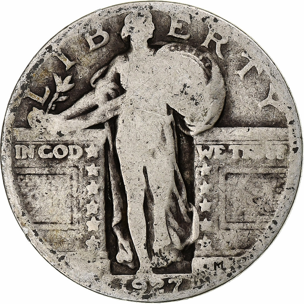 United States, Quarter, Standing Liberty Quarter, 1927, Philadelphia, Silver