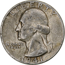 United States, Quarter, Washington Quarter, 1941, Philadelphia, Silver