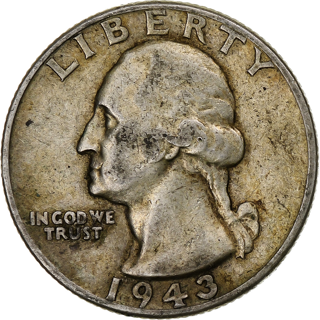 Estados Unidos da América, Quarter, Washington Quarter, 1943, Philadelphia