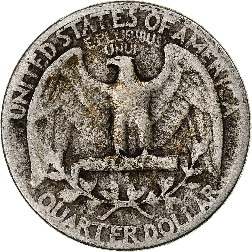 Estados Unidos, Quarter, Washington Quarter, 1945, Philadelphia, Plata, BC+