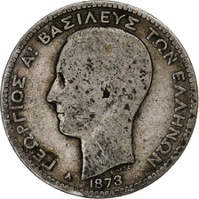 Greece, George I, Drachma, 1873, Paris, Silver, F(12-15), KM:38