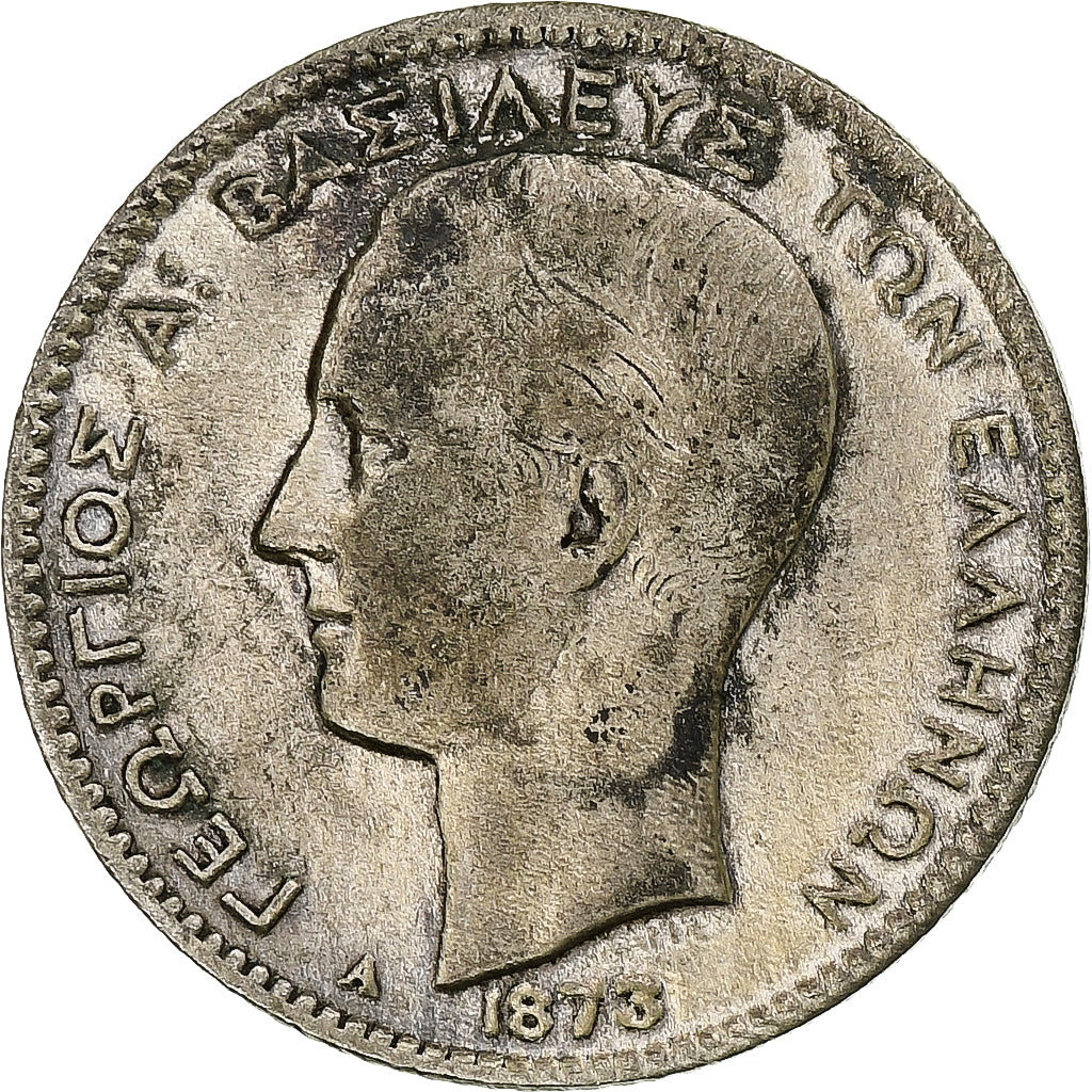 Grèce, George I, Drachma, 1873, Paris, Argent, TB, KM:38