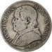 ITALIAN STATES, PAPAL STATES, Pius IX, Lira, 1868, Rome, Silver, VF(20-25)