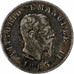 Itália, Vittorio Emanuele II, Lira, 1863, Milan, Prata, VF(20-25), KM:5a.1