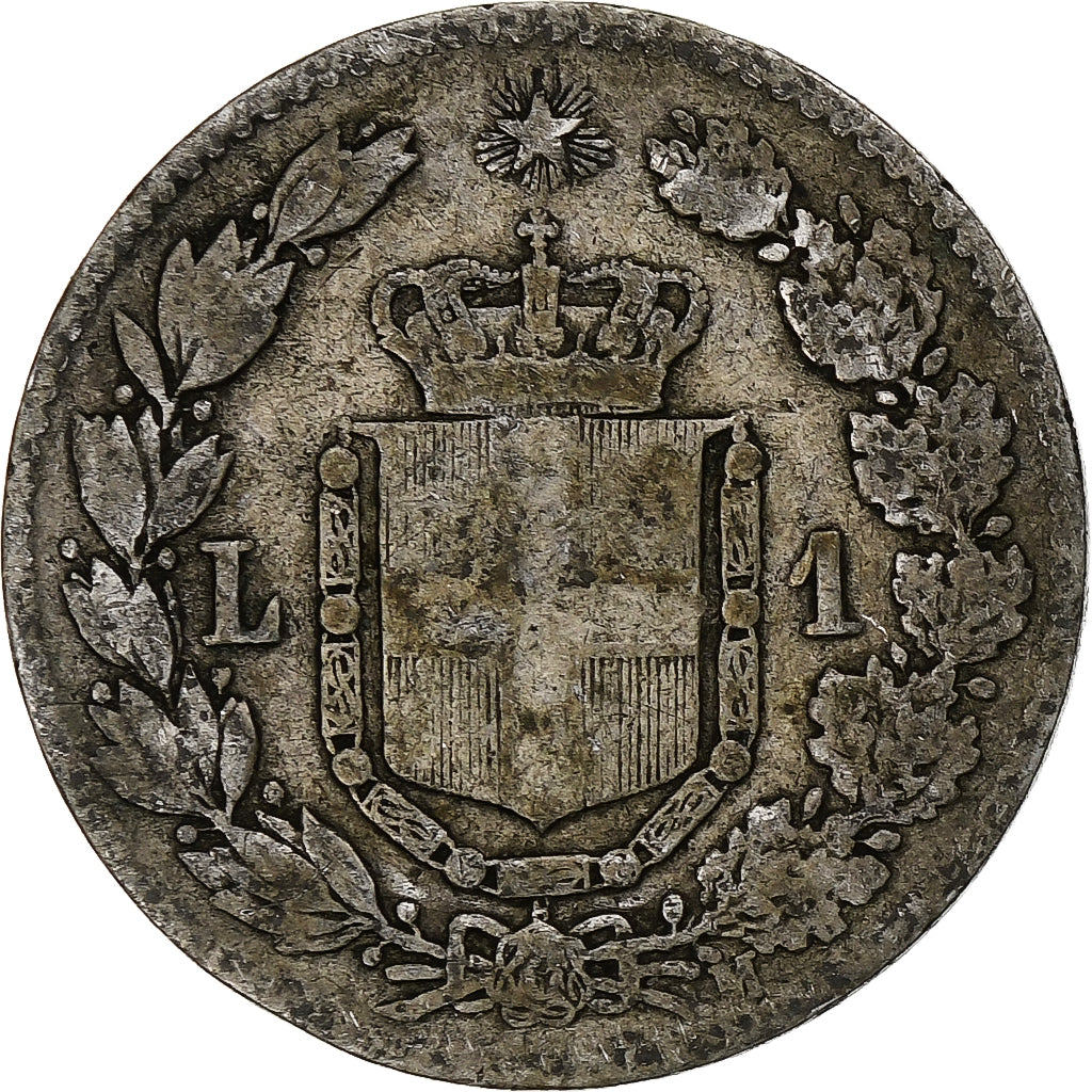 Italy, Umberto I, Lira, 1887, Milan, Silver, F(12-15), KM:24.2