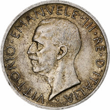 Itália, Vittorio Emanuele III, 5 Lire, 1927, Rome, Prata, AU(50-53), KM:67.2