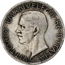 Italia, Vittorio Emanuele III, 5 Lire, 1929, Rome, Argento, BB, KM:67.2