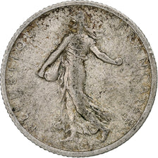 France, Franc, Semeuse, 1915, Paris, Medal alignment, Silver, VF(30-35)