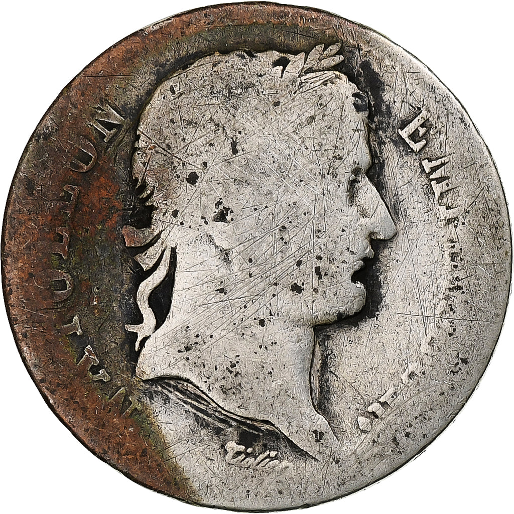 França, Franc, Napoléon I, 1808, Strasbourg, Prata, G(4-6), Gadoury:446