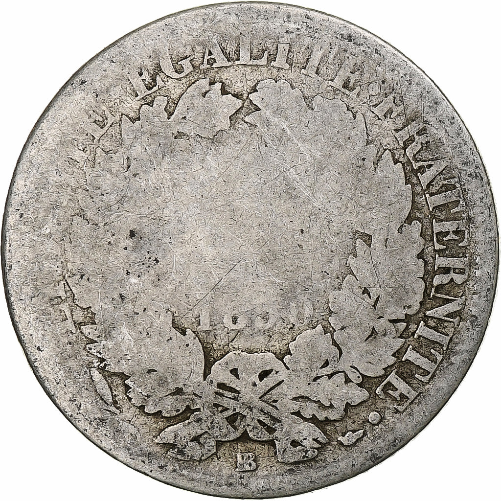 França, Franc, Cérès, 1850, Strasbourg, Prata, G(4-6), Gadoury:457, KM:759.2
