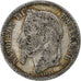 França, Napoleon III, Franc, 1866, Strasbourg, Prata, F(12-15), Gadoury:463