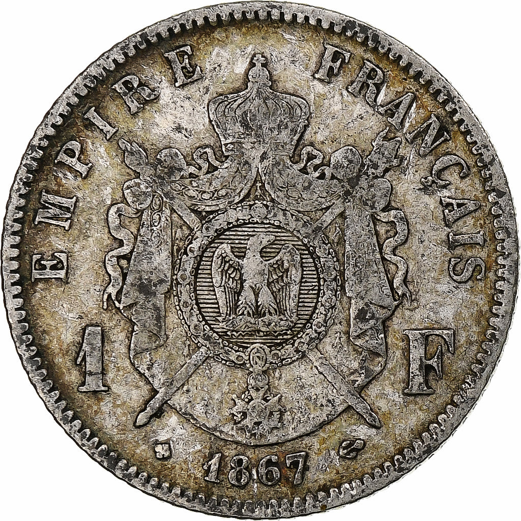 Frankreich, Franc, Napoléon III, 1867, Strasbourg, Silber, S, Gadoury:463