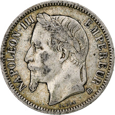 France, Napoléon III, Franc, 1868, Strasbourg, grand BB, Argent, TB+