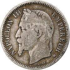 Francia, Franc, Napoléon III, 1869, Strasbourg, Argento, MB, Gadoury:463