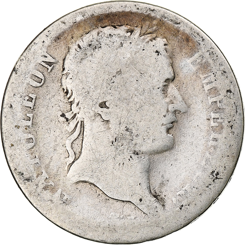 França, Franc, Napoléon I, 1808, Paris, Prata, G(4-6), Gadoury:446, KM:682.1