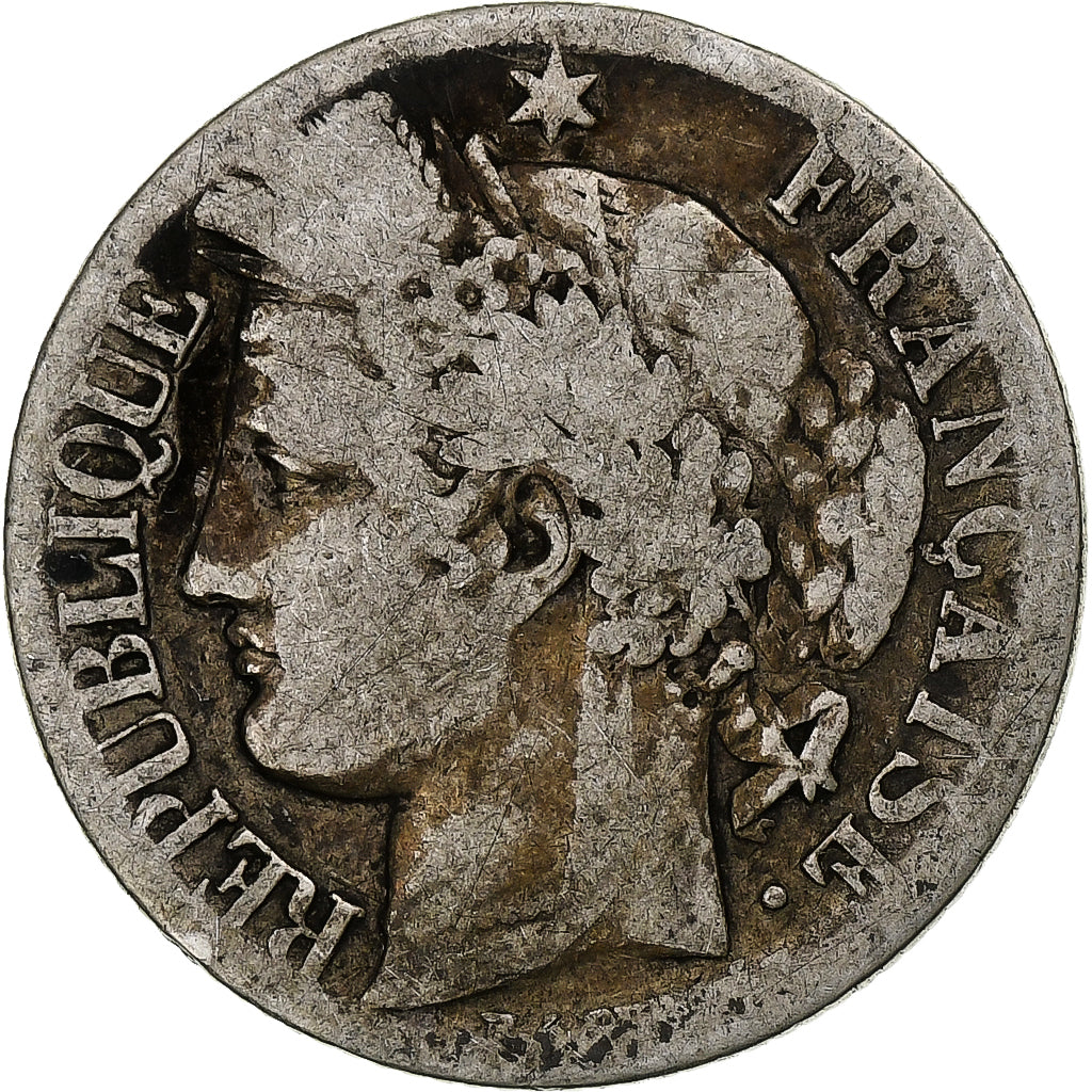 France, Franc, Cérès, 1849, Paris, Silver, VG(8-10), KM:759.1