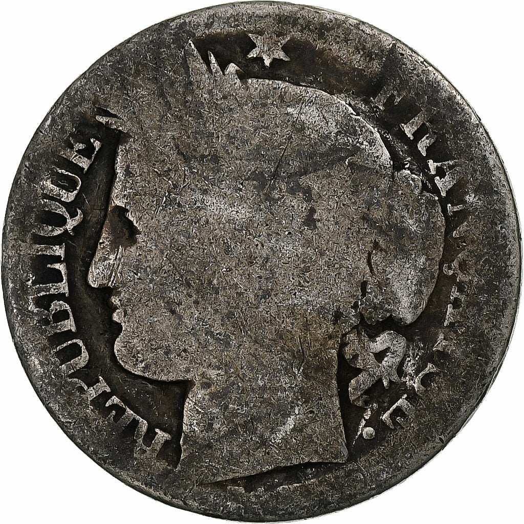 France, Franc, Cérès, 1849, Paris, Silver, VG(8-10), KM:759.1