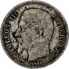 França, Franc, Napoléon III, 1855, Paris, Prata, F(12-15), Gadoury:460