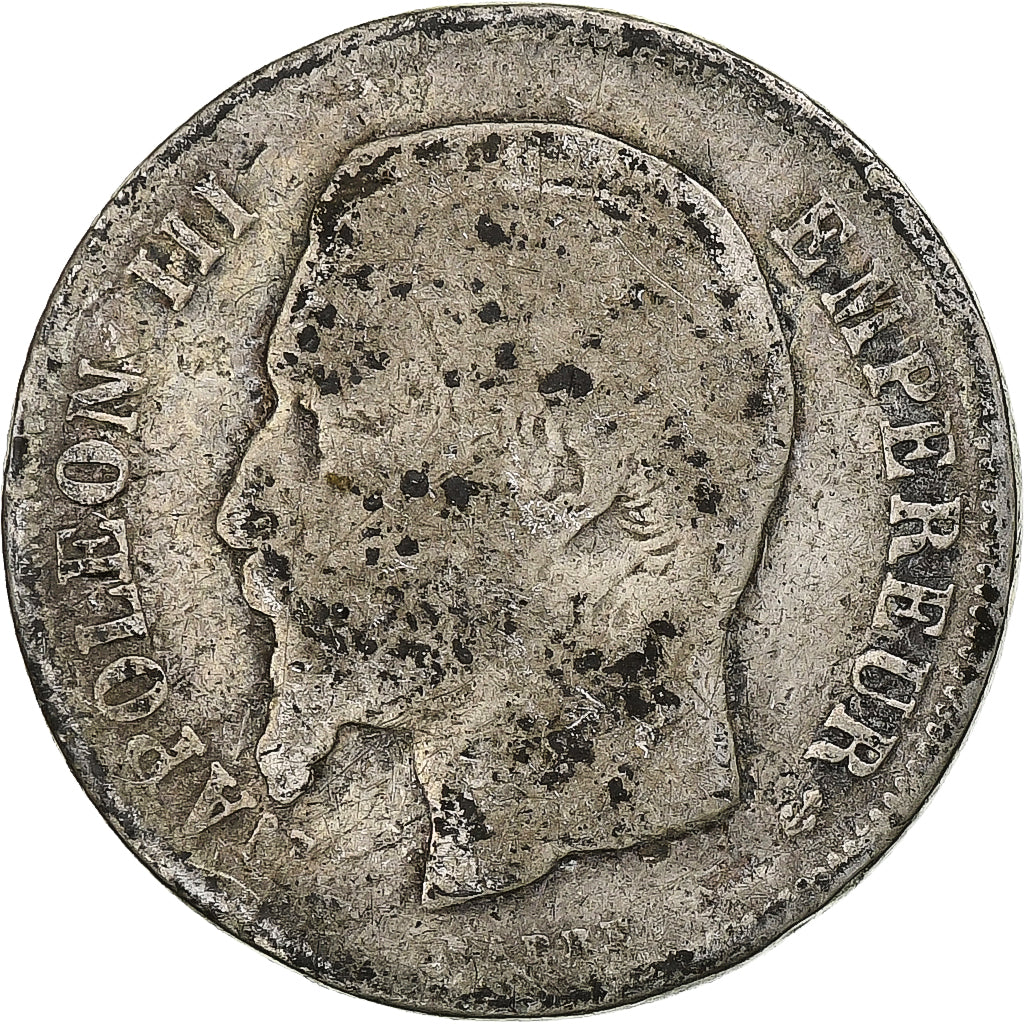 France, Franc, Napoléon III, 1857, Paris, Silver, VG(8-10), Gadoury:460