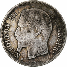 France, Franc, Napoléon III, 1860, Paris, Argent, B+, Gadoury:460, KM:779.1