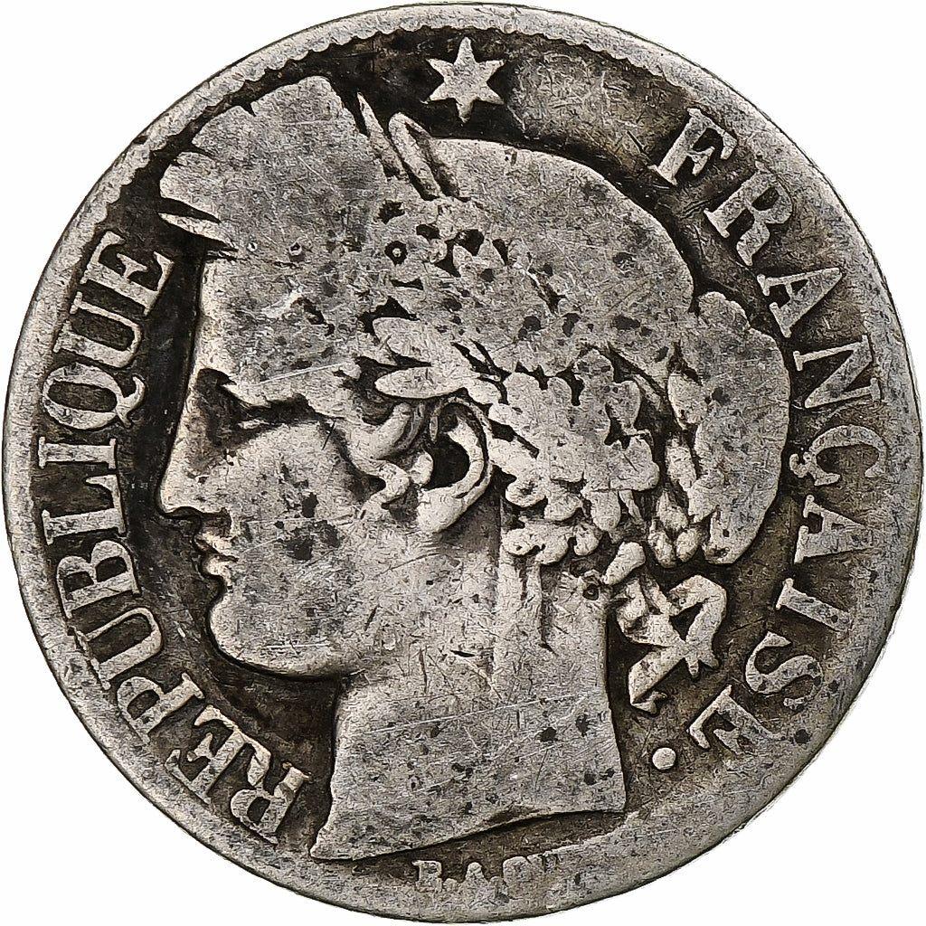 Francia, Franc, Cérès, 1872, Paris, grand A, Argento, B+, Gadoury:465a