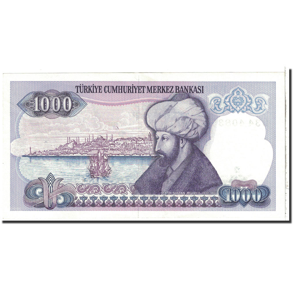 Banconote, Turchia, 1000 Lira, 1986, KM:196, Undated, SPL