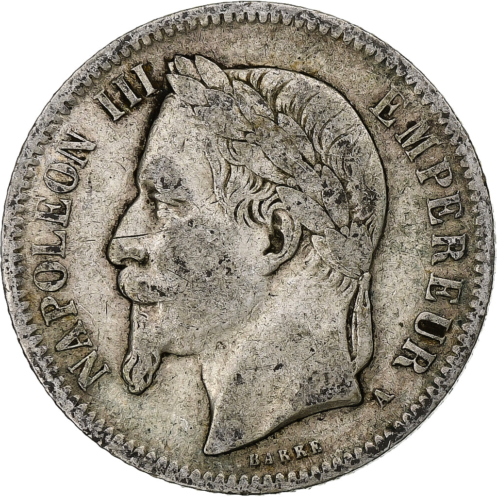 France, Franc, Napoléon III, 1866, Paris, Argent, TB, KM:806.1