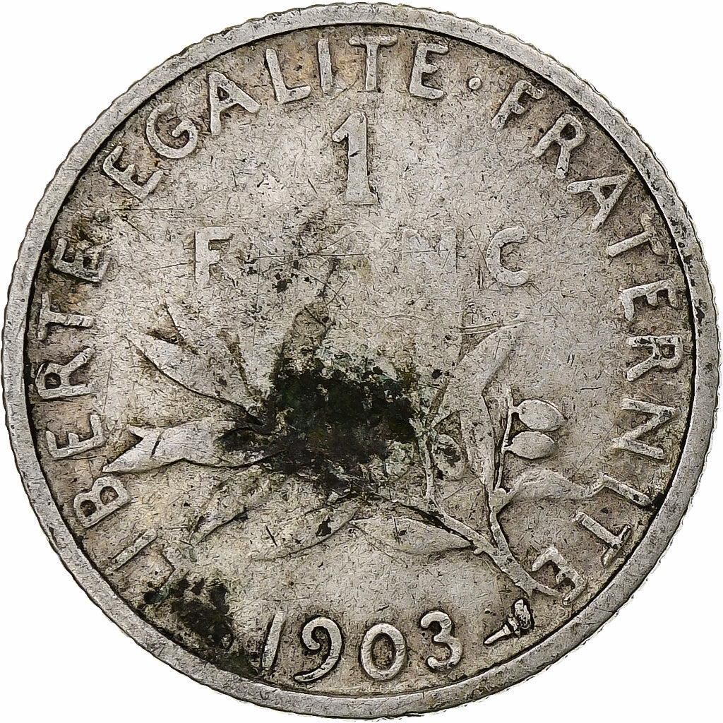 France, Franc, Semeuse, 1903, Paris, Argent, TB, Gadoury:467, KM:844.1