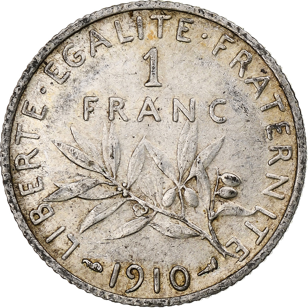 France, Franc, Semeuse, 1910, Paris, Argent, TTB+, Gadoury:467, KM:844.1